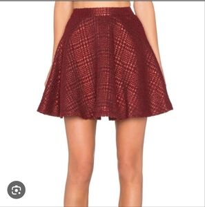 Alice + Olivia Burgundy Skirt